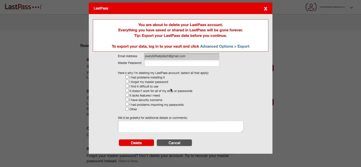 How To Delete LastPass Account Migrate To A New Password Manager