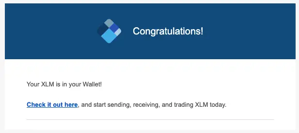 Receiving Free XLM with Blockchain.com