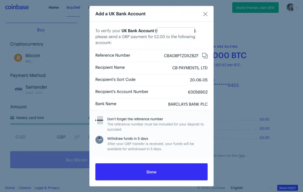 How to Deposit GBP to Coinbase