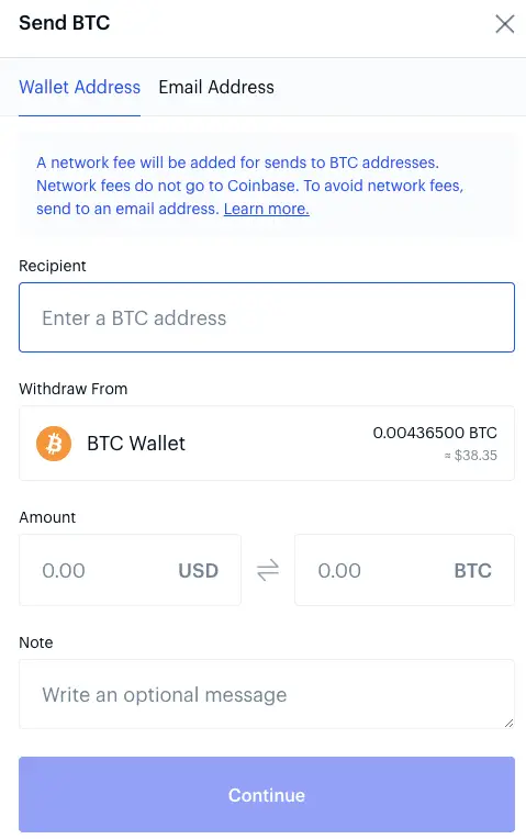 Sending bitcoin to a paper wallet