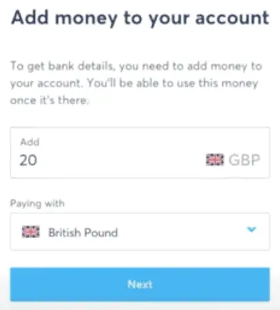 how to add funds from TransferWise