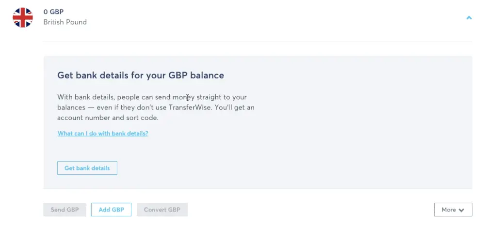 Opening a balance with TransferWise
