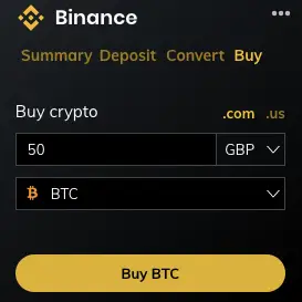 how to buy bitcoin with binance