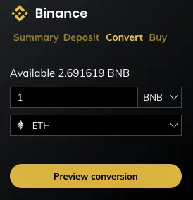 convert crypto with binance.com binance.us