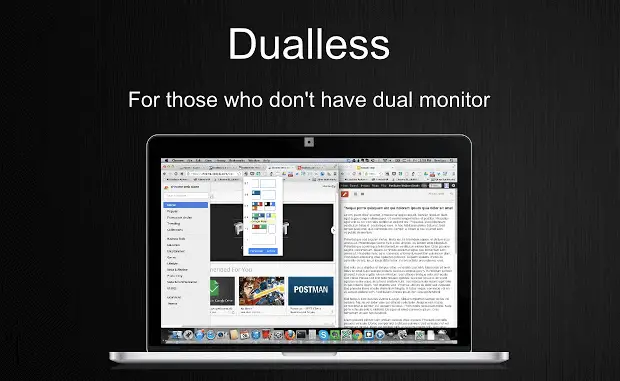 Dualless Dual Screen Extension