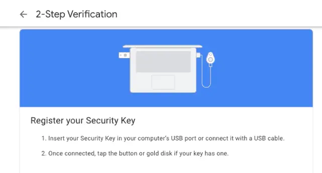2 step verification for Gmail