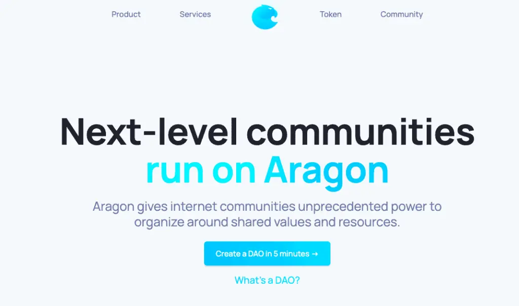 Aragon ANT cryptocurrency asset