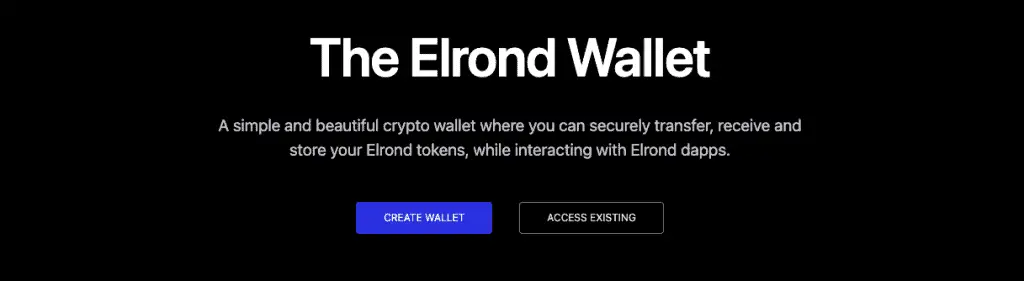 supported wallets EGLD Elrond