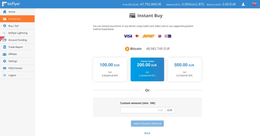 how to buy bitcoin with Bitflyer