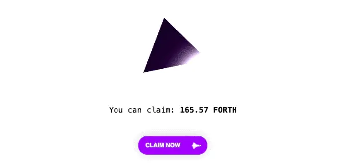 how to claim from the FORTH airdrop