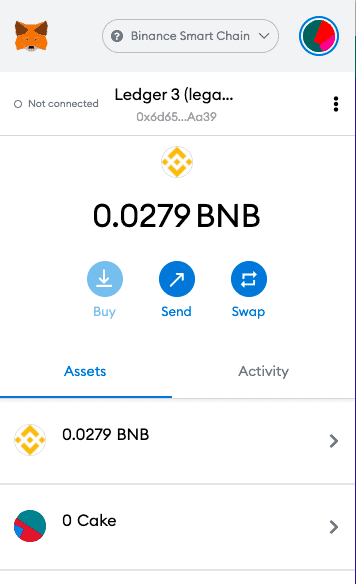 binance network to metamask