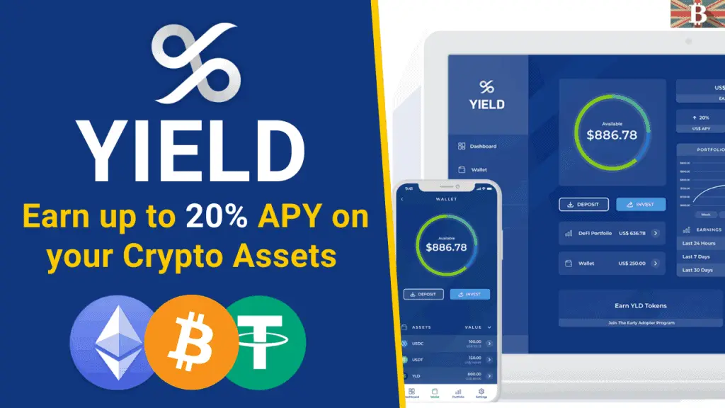 Yield App Rates up to 20% APY Bitcoin, Etherem & USDT