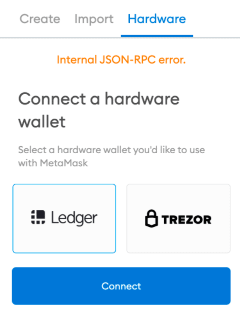 ledger nano errors with metamask running on etherdelta