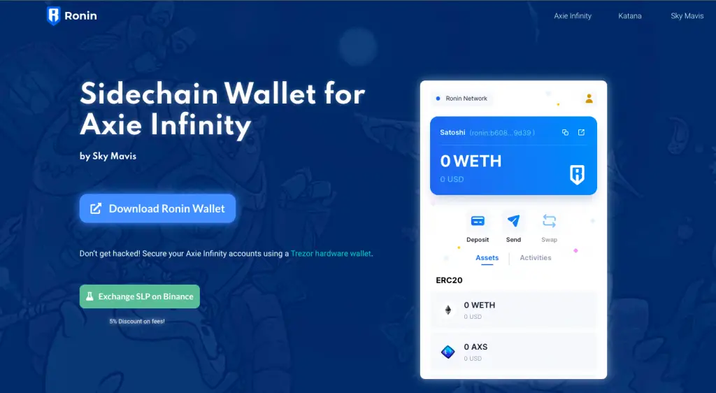 what is the Ronin Wallet axie infinity