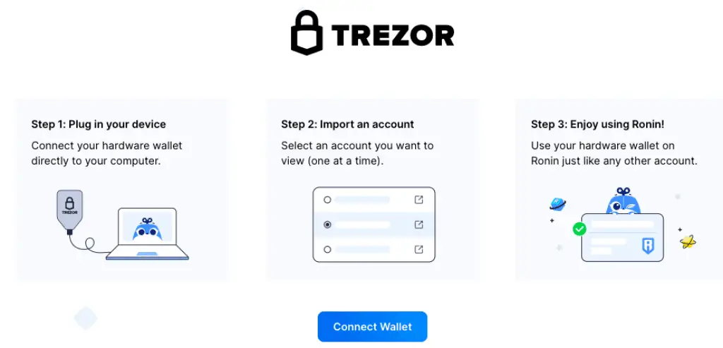connect trezor to ronin