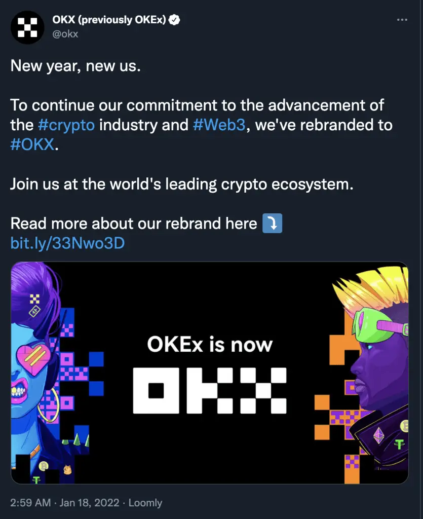 OKEx Rebrand to OKX