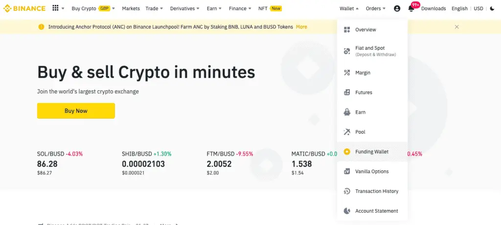 How to access Binance Pay?