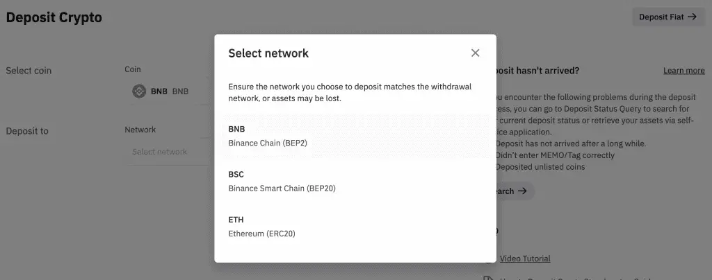 How to find my BNB Wallet Address on Binance