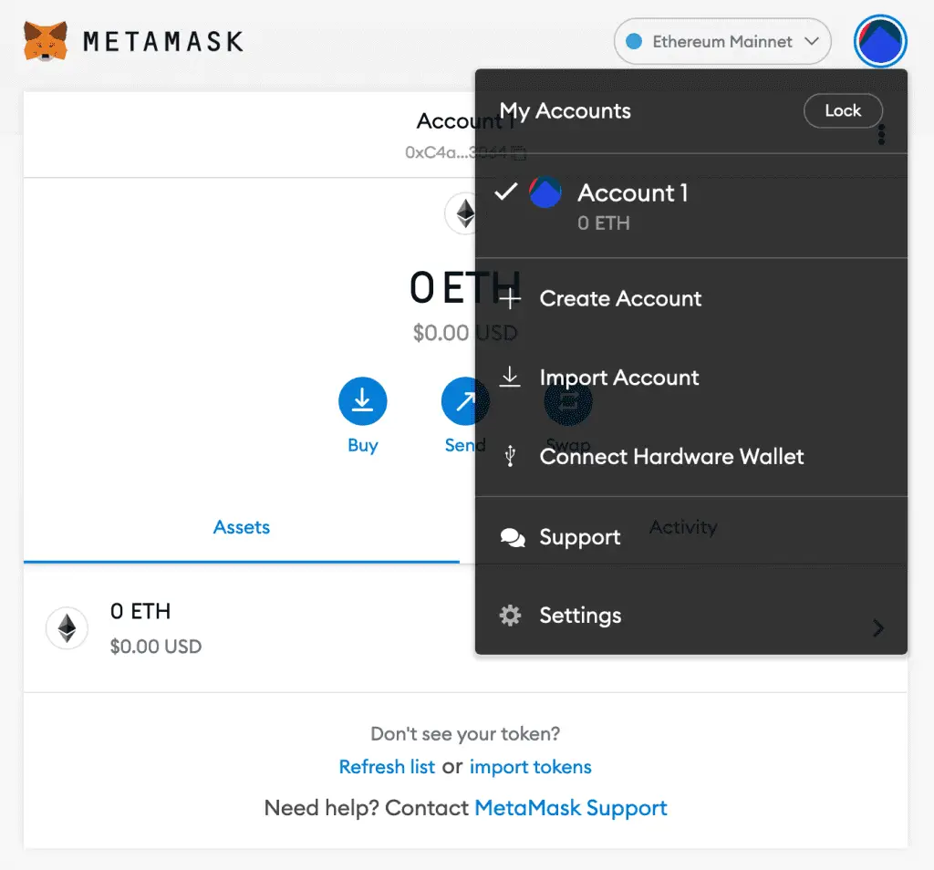 MetaMask Account Setup