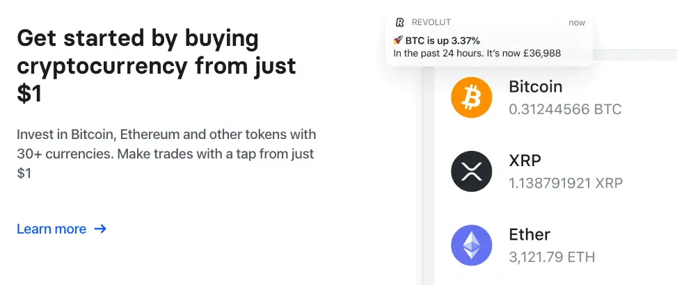 Revolut Supported cryptos