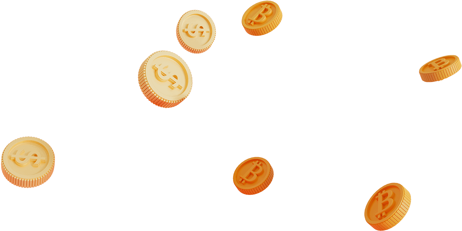 Coins falling