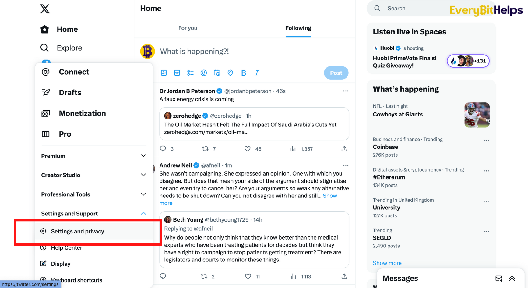 How to Change Your Username on Twitter: Step 3 Settings & Privacy