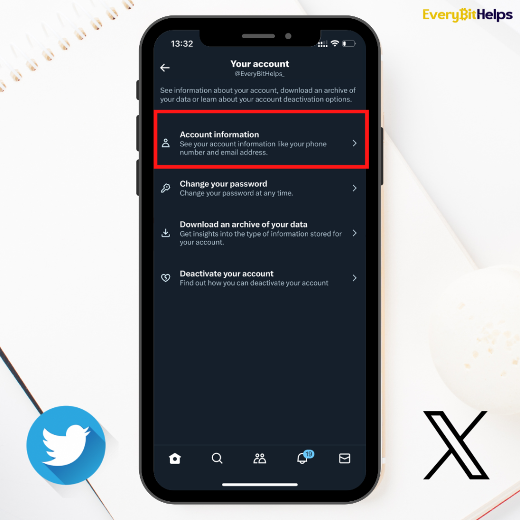 Step 4 Twitter Account Information