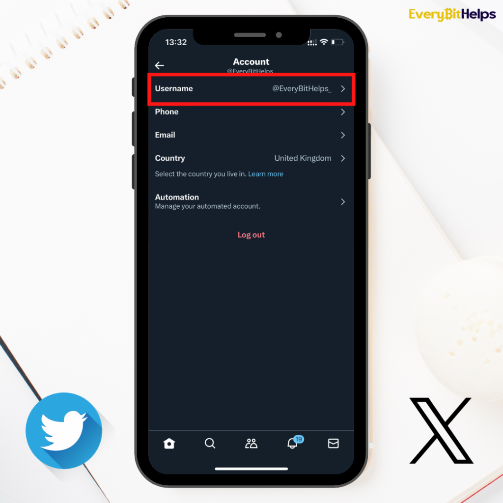Step 5 Twitter Username