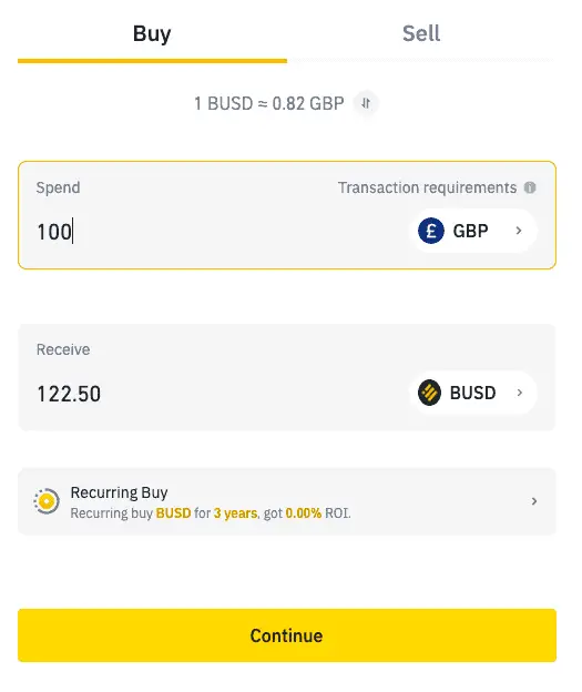 Buying Stablecoins on Binance with a Credit Card