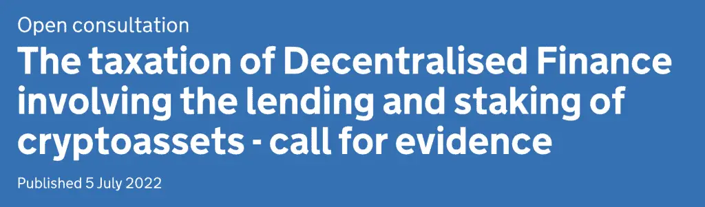 taxation of Decentralised Finance involving the lending and staking of cryptoassets