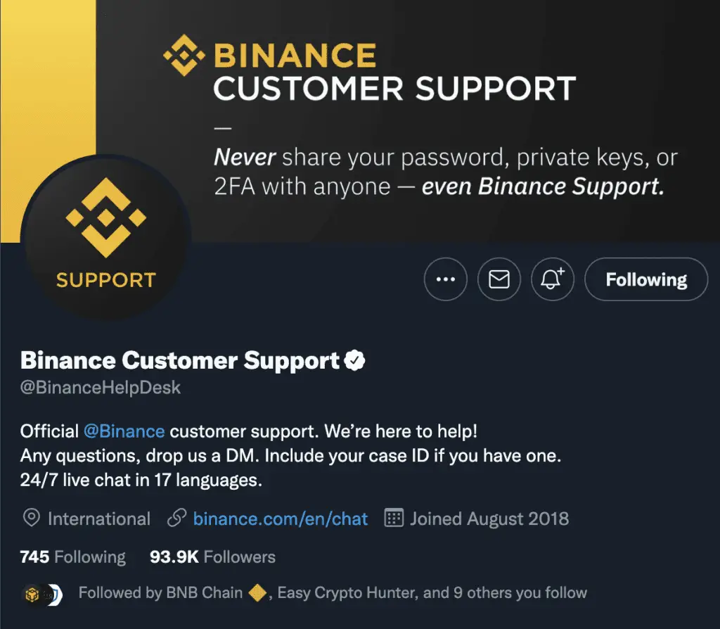Email binance support top up crypto.com card with cro