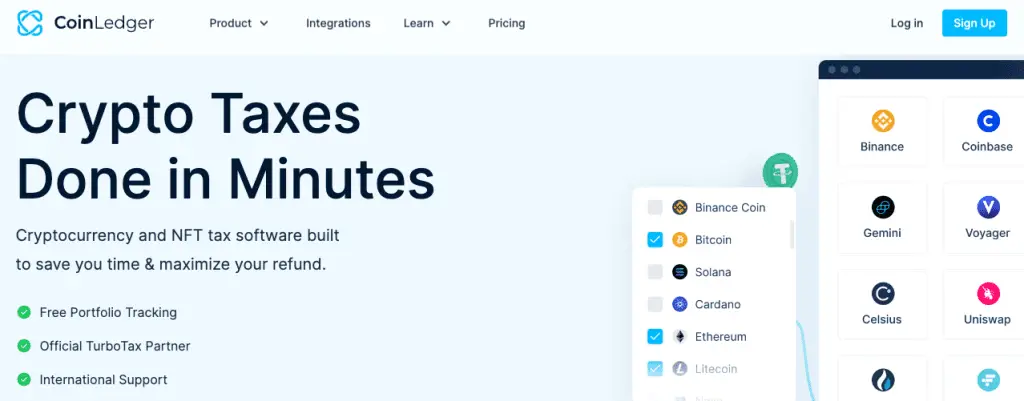 CoinLedger.io Crypto Taxes Done in Minutes