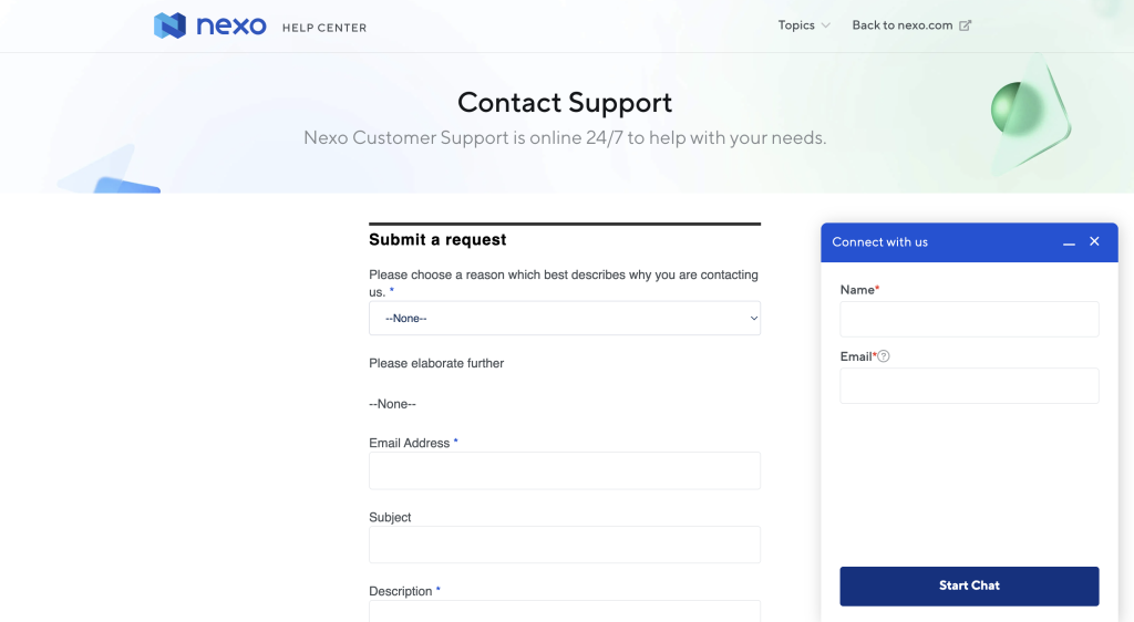 Nexo Customer Suporrt