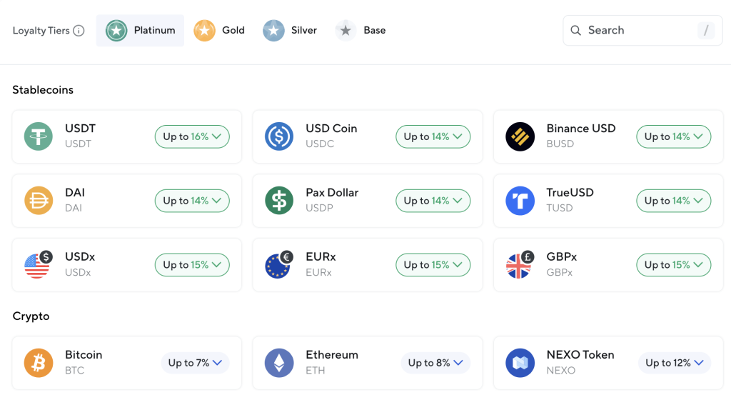 Best Nexo Interest Rates