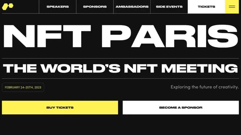 NFT Paris 2023 Crypto NFT event conference