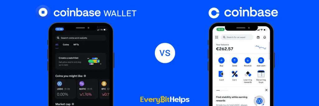 Compare Coinbase Wallet and Coinbase.com