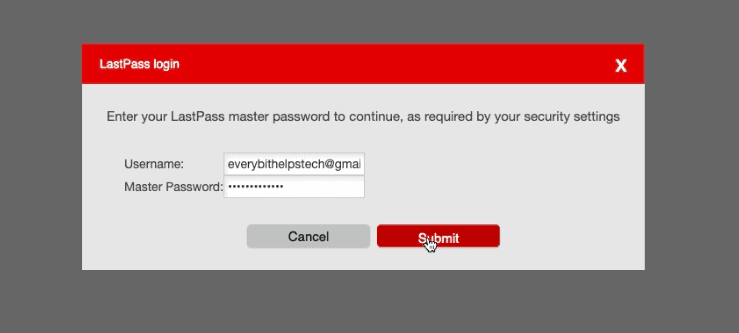 LastPass Master Password