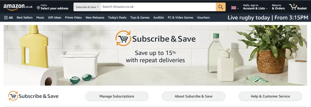 Amazon Subscribe & Save cancel